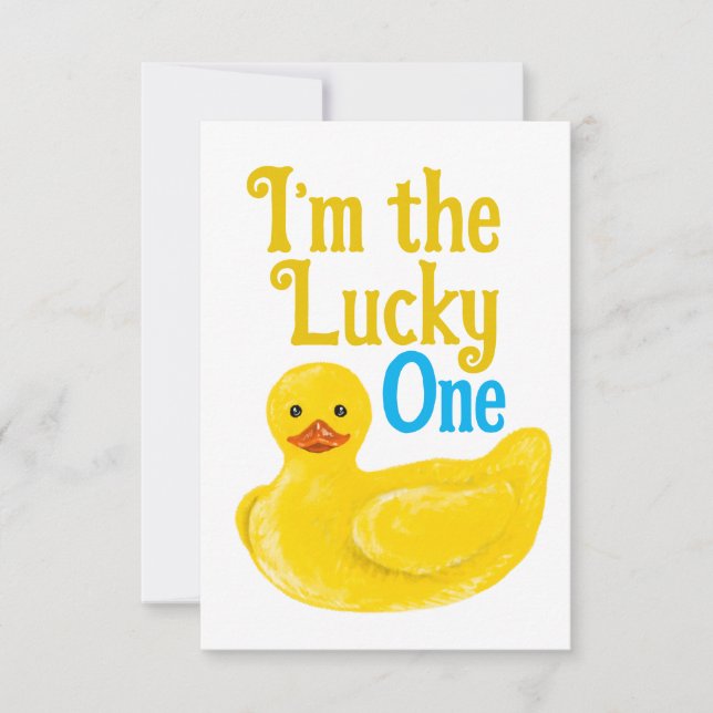 Je suis le Lucky One Carte de remerciements (Devant)