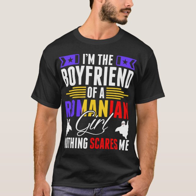 Je Suis Le Petit Amis D'Un Tshirt Roumain Pour Fil (Devant)