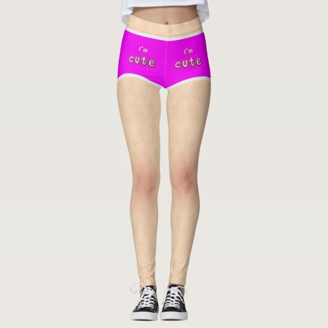 Je suis mignon poignets roses Legging (Devant)