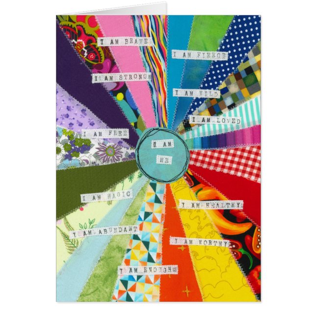 Je suis moi - Déclaration positive carte de voeux (Devant)