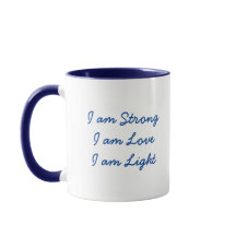 Je suis mug léger (poignée bleue)