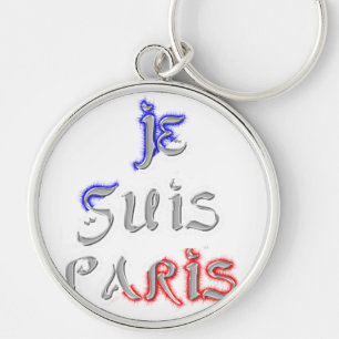 Je Suis Paris Art Print Keychain