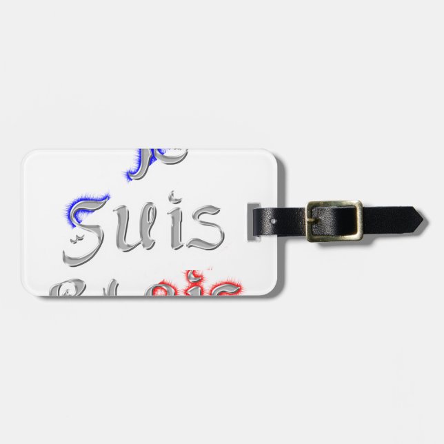 Je Suis Paris Art Print Luggage Tag (Front Horizontal)