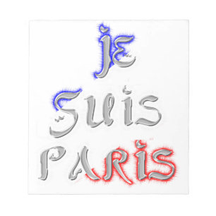 Je Suis Paris I love Paris Notepad
