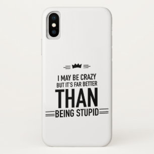 Je suis peut-être folle lettré iPhone X Coque