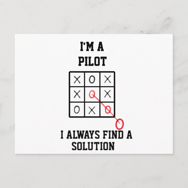 Je Suis Pilote Je Trouve Toujours Une Carte Postal (Devant)