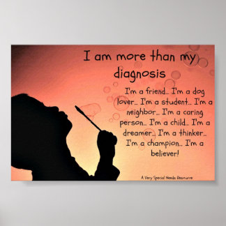 Je suis plus que mon diagnostic Poster