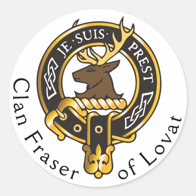 Je Suis Prest - Clan Fraser Crest Classic Round Sticker (Front)