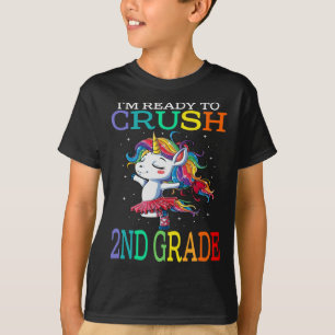 Je suis prêt à écraser le T-shirt Unicorn de 2e an