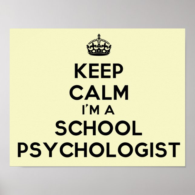 Je suis Psychologue de l'École Poster "Garder le c (Devant)