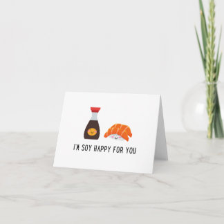 Je suis ravi pour vous - Carte de sushi mignonne