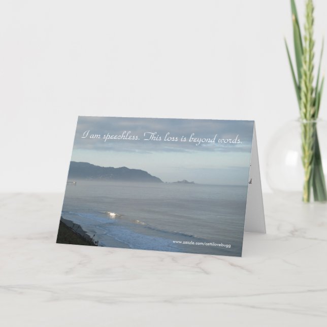 Je suis sans voix, carte de condoléances (Devant)