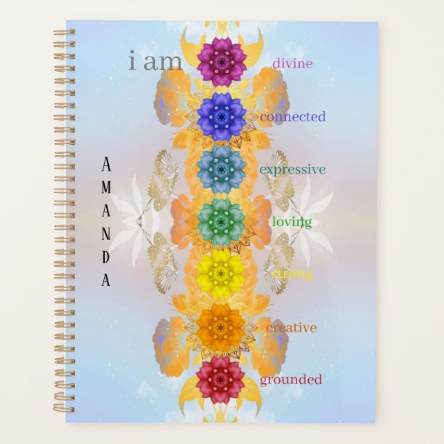 Je suis Sept Chakra Mandala Personnalisé (Devant)