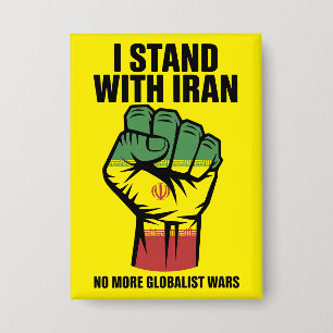 Je suis solidaire de l'Iran - Badge anti-guerre