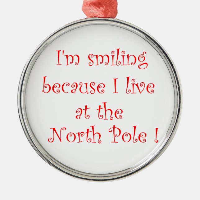 Je suis souriant parce que-premium ornement rond (Devant)