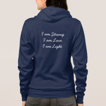 Je suis sweat - shirt à capuche bleu clair