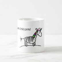 Je suis tasse de zèbre de licorne
