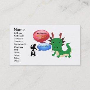 Je suis un Carte de visite autiste