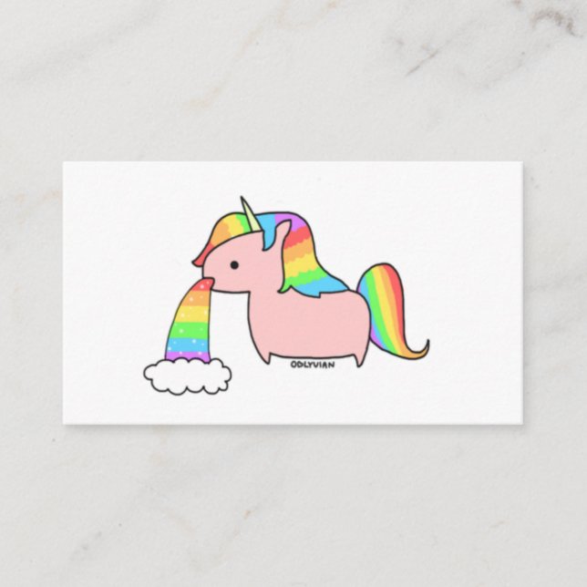 Je suis un carte de visite de licorne (Devant)