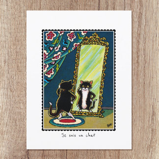 "Je suis un chat" Cat Personalized Postcard