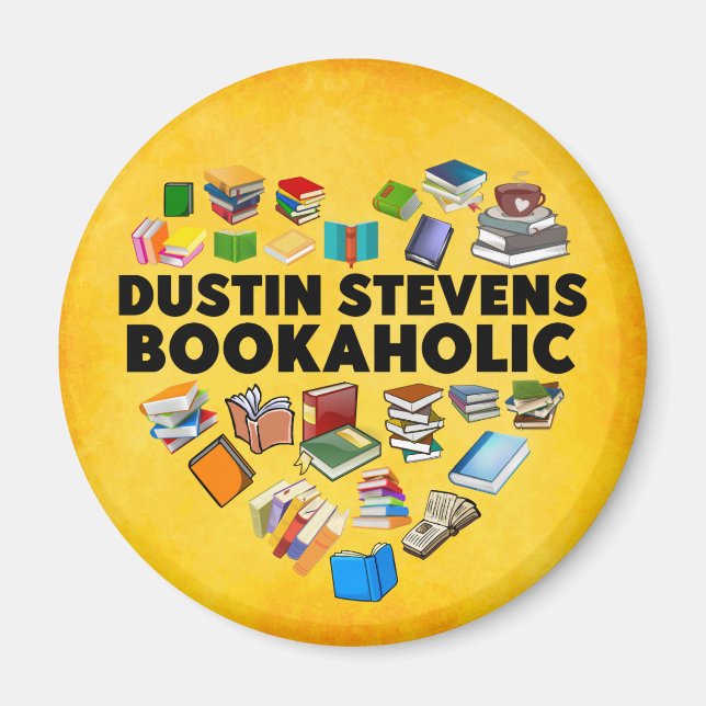 Je Suis Un Dustin Stevens Bookaholic Magnet (Devant)