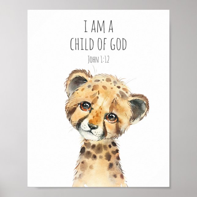 Je suis un enfant de Dieu Affiche de verset bibliq (Devant)