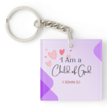 Je suis un enfant de Dieu Bible Verse Porte - clé