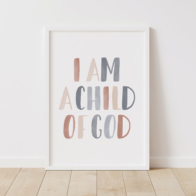 Je suis un Enfant de Dieu Décoration pour Chambre  (Créateur téléchargé)