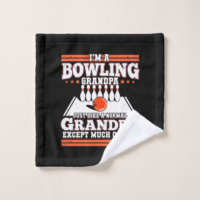 Je Suis Un Grand-Père De Bowling (Gant de toilette)