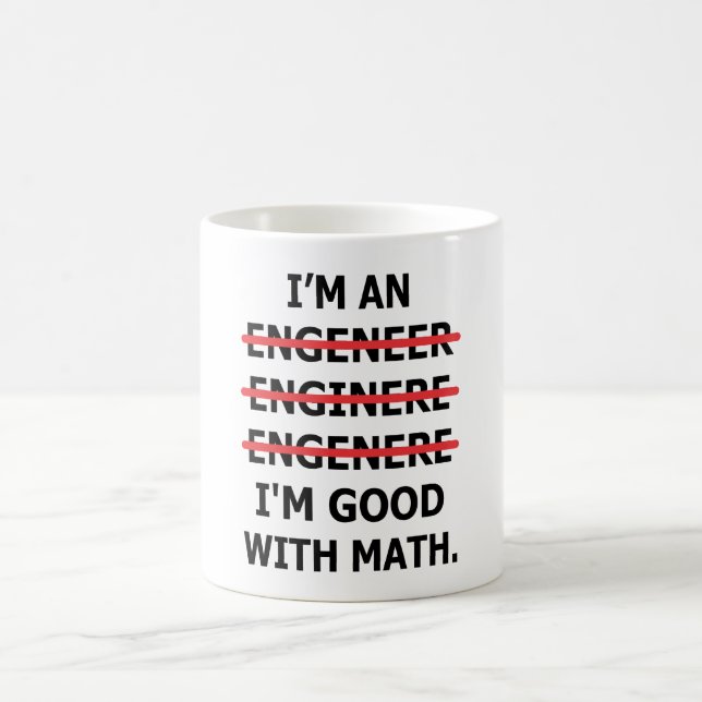 Je suis un ingénieur bon avec Math Mug Gift (Centre)