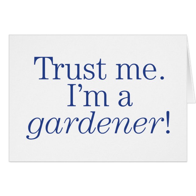 Je suis un jardinier (Devant Horizontal)