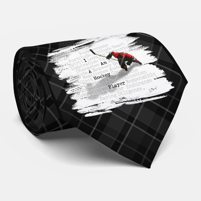 Je Suis Un Joueur De Hockey cravate (Roulé)