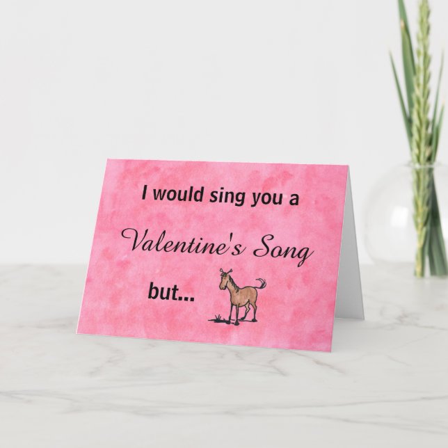 Je suis un petit cheval Carte Saint Valentin (Devant)