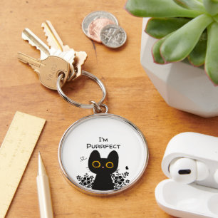 Je suis un porte-clés chat noir mignon parfait