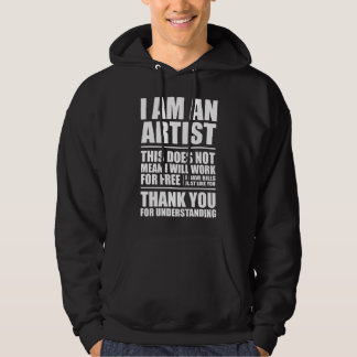 Je suis un sweat - shirt à capuche d'artiste