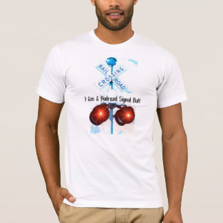 Je suis un T-shirt de cuir épais de signal de