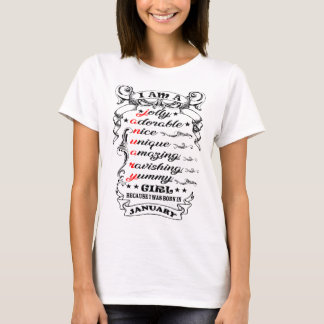 Je suis un T-shirt de femme de janvier