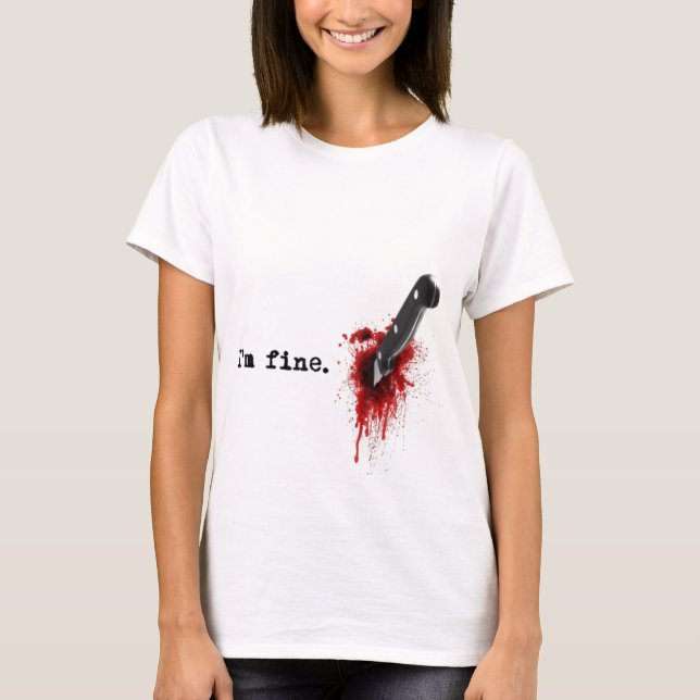 Je suis un T-shirt d'Halloween sanglant (Devant)