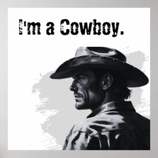 Je suis une affiche de cowboy | Cadeaux pour lui