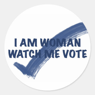 Je Suis Une Femme Me Regarder Voter Stickers Class