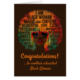 Je Suis Une Femme Noire Carte Brown De Diplôme