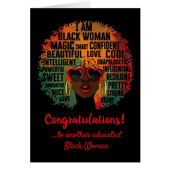 Je Suis Une Femme Noire Carte De Diplôme (Devant)