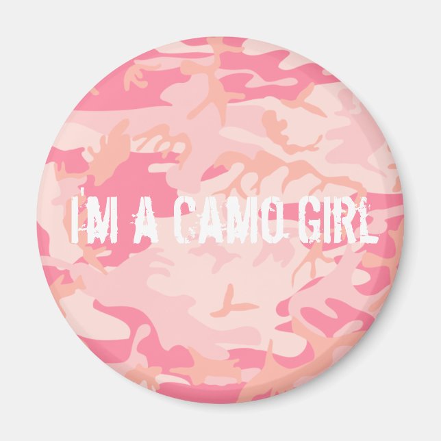 "Je suis une fille de Camo" aimant (Devant)