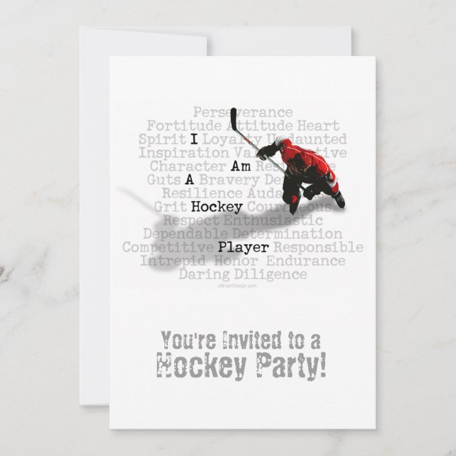 Je suis une invitation de partie de joueur de (Devant)