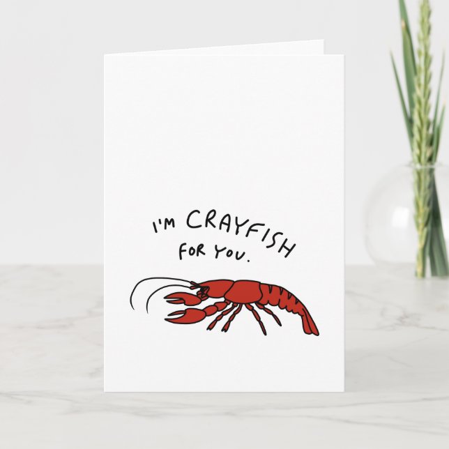 "Je suis une langouste pour vous" Carte Saint Vale (Devant)