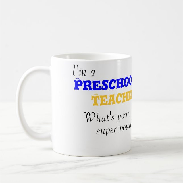 Je suis une tasse préscolaire de professeur (Gauche)