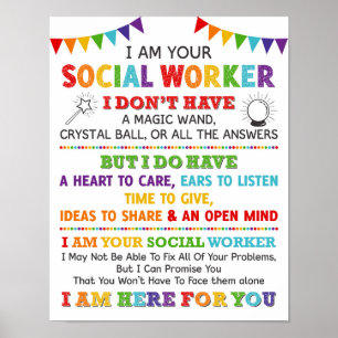 Je Suis Votre École Poster Des Travailleurs Sociau