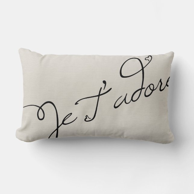 Je T adore Lumbar Pillow (Front)