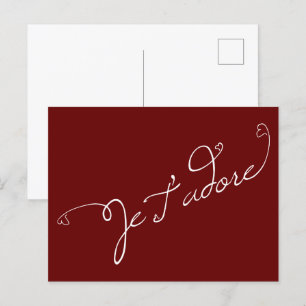 Je T' adore Postcard