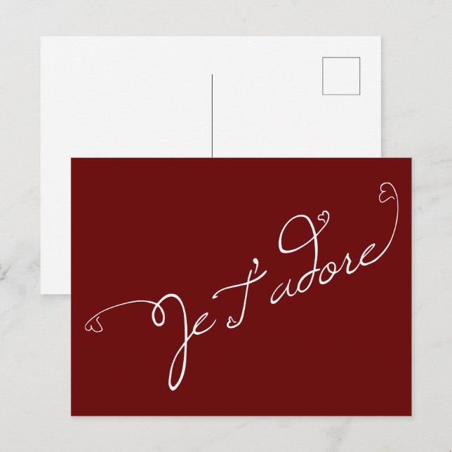 Je T' adore Postcard (Front/Back)
